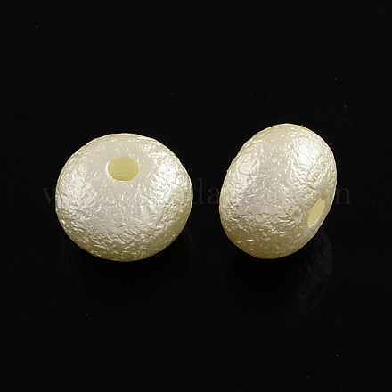 Perles rondelles en plastique imitation abs SACR-Q105-21-1