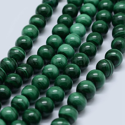 Chapelets de perles en malachite naturelle G-F571-27A1-5mm-1