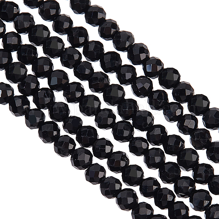 2 нити натуральных черных турмалиновых бусин G-OC0005-29-1