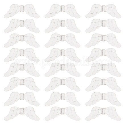 SUNNYCLUE 1 Box 200Pcs Wings Beads Angel Wing Beads Transparent Clear Acrylic Bead Charms Christmas Guardian Angel Fairy Wing Loose Spacer Beads for Jewelry Making Beading Kit Earrings Necklace DIY TACR-SC0001-15-1