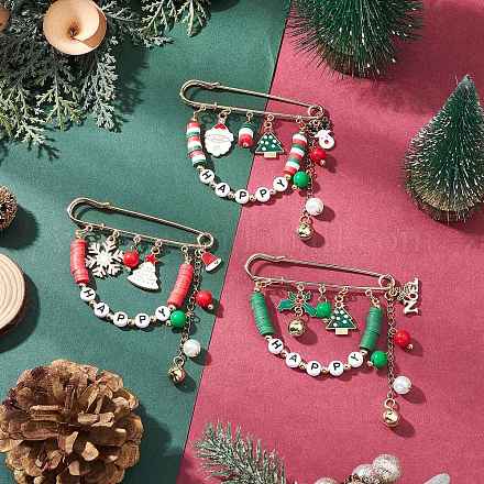 Броши-подвески из сплава эмали JEWB-TA00023-01-1