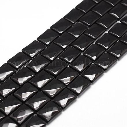 Natural Black Onyx Beads Strands G-P161-16-18x13mm-1