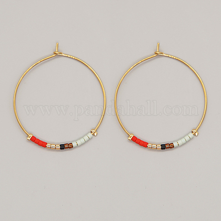 Semences de verre perles boucles d'oreilles XS8443-10-1