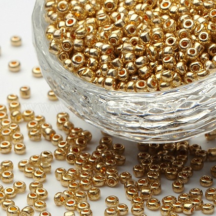 8/0 Electroplate Glass Seed Beads SEED-Q004-1-1
