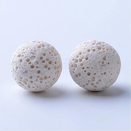 Perles de pierre de lave naturelle non cirées G-F325-8mm-11-1
