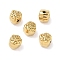 304 Stainless Steel Beads, Flower, Ion Plating(IP), Real 18K Gold Plated, 6x6x6mm, Hole: 1.4mm