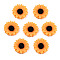 Opaque Resin Pendants, Flower, Orange, 16x4.5mm