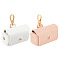 2Pcs 2 Colors PU Leather Pet Collar Couple Ring Boxes, Wedding Ring Bearer Dog Collar Pouches, for Newlyweds Couple, Mixed Color, 7cm, Bag: 44x70x42mm, 1pc/color
