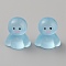 Luminous Resin Doll Ornaments, Glow in the Dark, Micro Landscape Display Decoration, Sky Blue, 9x13.5~14x16~16.5mm