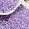 Ceylon Glass Seed Beads, Peanut, Lilac, 4~4.5x2~2.5x2~2.5mm, Hole: 0.8~0.9mm, about 10000pcs/pound