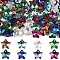 80Pcs 8 Colors Electroplate Glass Charms, Faceted, Star, Mixed Color, 13x13.5x7mm, Hole: 1.2mm