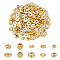 Brass Spacer Beads, Mixed Shapes, Real 18K Gold Plated, 3~8x1~3mm, Hole: 1~2mm, 130pcs/set