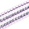 Iron Rhinestone Cup Chains, with Spool, Lilac, 2x2x2mm, about 10yard/Roll