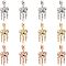 SUPERFINDINGS 12Pcs 3 Colors Alloy European Dangle Charms Dreamcatcher with Feather Charms with Colorful Rhinestone Rack Plating Dangle Charms for Jewelry Making, Hole: 5mm