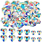 30Pcs 3 Styles Glass Rhinestone Cabochons, Point Back & Back Plated, Faceted, Heart, Mixed Color, 8~12x8~12x4~6mm, 10pcs/style