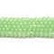 Imitation Jade Glass Beads Strands, Faceted, Bicone, Green, 6x5.5mm, Hole: 1.2mm, about 45~47pcs/strand, 9.65~9.84 inch(24.5~25cm)