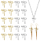 32Pcs 2 Colors Rack Plating Alloy Pendants, Lead Free & Cadmium Free & Nickel Free, Bowknot Charms, Mixed Color, 26x20x4mm, Hole: 1.6mm, 16pcs/color