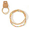 2Pcs Fashionable Brass & Seed Beads Beaded Stretch Bracelet Sets for Women, Golden, 6-7/8 inch(17.5cm)