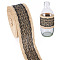 Burlap Ribbon, Jute Ribbon, for Jewelry Making, Black, 2-1/4 inch(58mm)