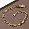 Brass Cable Chains Bracelets, Long-Lasting Plated, Rack Plating, Lead Free & Cadmium Free, Real 18K Gold Plated, 7.87 inch(20cm)