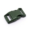 POM Plastic Side Release Buckles, Survival Bracelet Clasps, Dark Green, 40x23x9mm, Hole: 16x3mm
