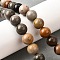 Natural Picture Jasper Beads Strands, Round, 10.5mm, Hole: 0.8mm, about 37pcs/strand, 15.20''(38.6cm)