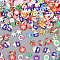 Handmade Polymer Clay Cabochons, Christmas Theme, Mixed Shapes, Mixed Color, 4~8x4~6x0.3~1mm