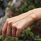 Iron Ring Bracelets for Women, Golden, 6-3/4 inch(17cm)
