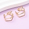 304 Stainless Steel Triple Pentagon Cuff Earrings, Ion Plating(IP), Real 18K Gold Plated, 17.5x17.5x14mm