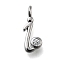 Brass Micro Pave Cubic Zirconia Pendants, Letter Charms, Rack Plating, Long-Lasting Plated, Cadmium Free & Lead Free, Letter I, 12x5.5x2mm, Hole: 1.6mm