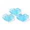 Transparent Handmade Bumpy Lampwork Beads, Longevity Lock, Light Sky Blue, 18.7x30.5x6.5~8mm, Hole: 1~1.8mm