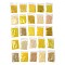 Glass Seed Beads, Round, Yellow, 2~4mm, Hole: 0.8~1.2mm, 20g/bag, 25 bags/set, 500g/set