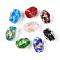 Handmade Gold & Silver Foil Glass Beads, Nuggets, Mixed Color, 12.5~14x10~11x9~10mm, Hole: 1.2~1.4mm