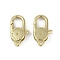 Brass Spring Ring Clasps, Flat Round, Real 18K Gold Plated, 22x12.5x5mm, Hole: 1.8mm