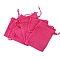 Rectangle Polyester Storage Bags, Drawstring Pouches Packaging Bag, Deep Pink, 12x9cm