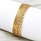 7Pcs 304 Stainless Steel Bangles for Women, Ion Plating(IP), Golden, 0.2cm, Inner Diameter: 2-3/8~2-3/8 inch(5.95~6.1cm)
