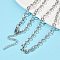 304 Stainless Steel Rolo Chain Necklaces, Stainless Steel Color, 18.11 inch(46cm)
