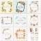 10 Sheets Paper Lip Balm Adhesive Label Stickers, Flower, 50x50mm, 8 styles/sheet