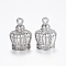 Tarnish Resistant 304 Stainless Steel Pendant Rhinestone Settings, Crown, Stainless Steel Color, 20x14mm, Hole: 2mm, Fit for 1mm Rhinestone
