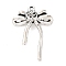 Tibetan Style Alloy Pendants, Bowknot Charms, Antique Silver, 25x18x6mm, Hole: 1mm