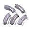 Acrylic Beads, Imitation Gemstone, Curved Tube, Light Grey, 34.5x13x11mm, Hole: 3.5mm, about 155pcs/500g