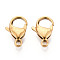 304 Stainless Steel Lobster Claw Clasps, Ion Plating(IP), Real 18K Gold Plated, 17x10.6x4.5mm, Hole: 2mm