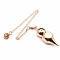 Brass Dowsing Pendulum Big Pendants, Cone Charm, Rose Gold, 230mm