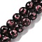 Handmade Silver/Gold Foil Lampwork Beads Strands, Round, Flamingo, 10.5~11x10mm, Hole: 1.5~1.6mm, about 50pcs/strand, 19.53 inch(49.6cm)