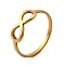 Ion Plating(IP) 201 Stainless Steel Infinity Finger Ring for Women, Golden, US Size 6 1/4(16.7mm)