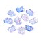 Spray Painted Transparent Acrylic Beads, Butterfly, Cornflower Blue, 7x10x3mm, Hole: 1.5mm, about 3570pcs/500g