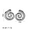 Vortex Spiral Stainless Steel Stud Earrings, Stainless Steel Color, 30x26mm