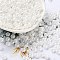 Glass Seed Beads, Opaque Colours Luster, Round, White, 5~5.5x3~3.5mm, Hole: 1.5~1.6mm, about 77pcs/10g