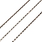 Rack Plating Brass Box chain, Coffee, 0.7mm, 100yard/roll