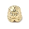 Brass Micro Pave Cubic Zirconia Beads, Cadmium Free & Lead Free, Lion Head, Real 18K Gold Plated, 12x12x10.5mm, Hole: 1.8mm